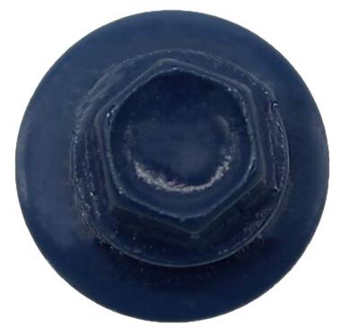 Metal ROOFING SCREWS: (250) 10 x 1-1/2" Gallery Blue Hex Head Sheet Metal Roof Screw. Self starting metal to wood siding screws. EPDM washer. Colored head