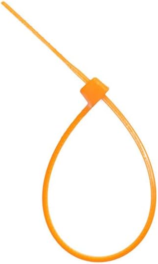 ZipTie.com 4-inch Fluoresent Orange Multi-Purpose Cable Tie, 18-lb Tensile Strength, 100-Pack