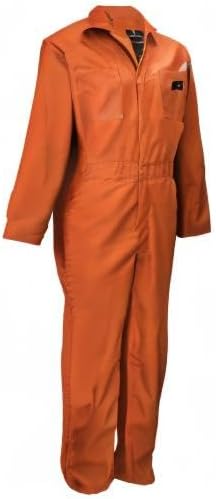 Natural Uniforms Mens Long Sleeve Zip Up Twill Coverall, Stain and Wrinkle Resistant