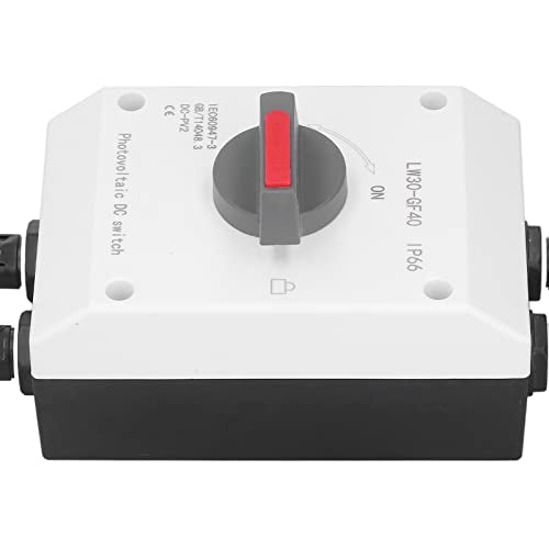 Solar PV DC Switch 1500V 32A, DC Miniature Circuit Breaker IP66 Solar Combiner Box for Solar Panel System RV (Basic Type)