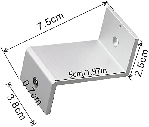 F-ber 1 Set (4pcs) Solar Panel Mounting Hardware Z Type Bracket Aluminum W/Stainless Bolt for RV Boat Off Grid 38mm Width Solar Panels (49*38*25mm/1.93"*1.5"*0.98")