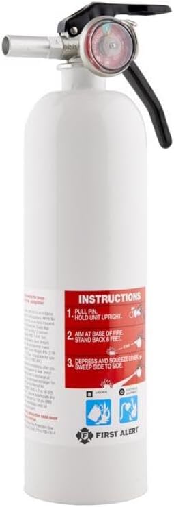 First Alert REC5 Recreation Fire Extinguisher, UL Rated 5-B:C, White, 1-Pack