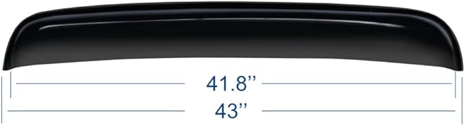 Original 43inch Universal Fit Rain Snow Guard Sun Roof Wind Shade Deflector,1pc Tape-On Dark Smoke Tint Auto Moonroof Window Visor |RN110|