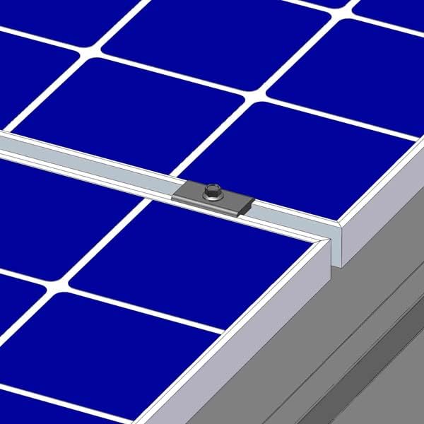 MageBracket RH Mid Clamp Mounting Kits for R-Panel Trapezoidal Metal Roof Solar Panel Module Mounting Racking Installation