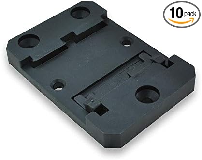 DIN Rail Mounting Brackets, 48mm x 68.5mm, Black, RoHS Compliant, 10-Pack