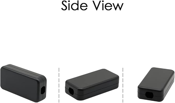 LeMotech 5Pcs ABS Plastic Electrical Project Case Power Junction Box, Project Box Black 1.6 x 0.8 x 0.4 inch (40 x 20 x 11 mm)