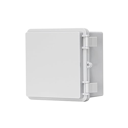 Weatherproof Junction Box Waterproof Electrical Box ABS Plastic Enclosure Switch Router Project Box Latch Hinged Project Enclosure (5.9"x5.9"x3.5")