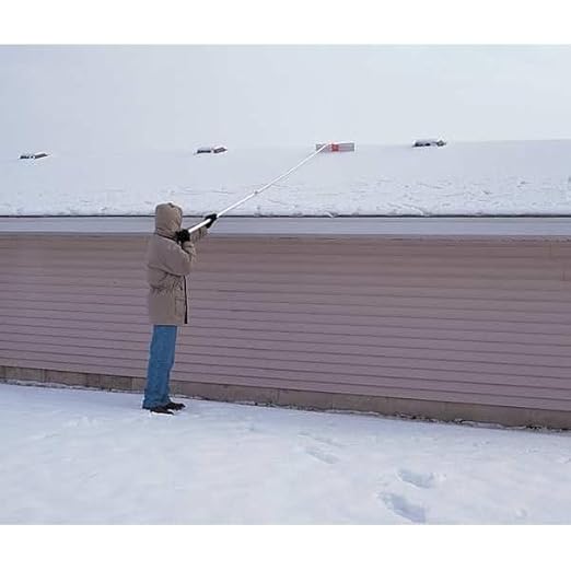 Seymour 96022 Roof Rake, 24" Aluminum Blade, “Push-Pull” Bracing, 16' 3-Section Aluminum, Cushion Grip