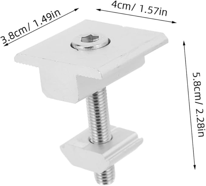4pcs Solar Panel Mounting Brackets with Nuts and Bolts Durable Aluminum Installation Kit for Roofs Weather-Resistant Quick Assembly Secure Fit