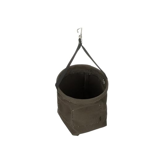 Klein Tools 5143 Canvas Tapered-Bottom Bag with Two Interior Pockets and a Snap Clip, Made of No. 10 Canvas