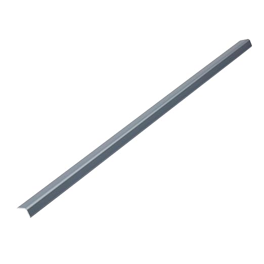 LC LICTOP Aluminum Angle Stock, Metal Corner Guards, Peel and Stick L Shaped Wall Door Frame, Cabinet Protectors Edge Trim Molding, 13.9in L x 0.4in-0.6in W x 0.07in T, 4Pcs Grey