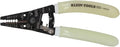 Klein Tools 11055GLW Wire Stripper / Cutter, Made in USA, Klein-Kurve Stripper / Cutter, 10-18 AWG Solid, 12-20 AWG Stranded Wire, Glow in the Dark Grips