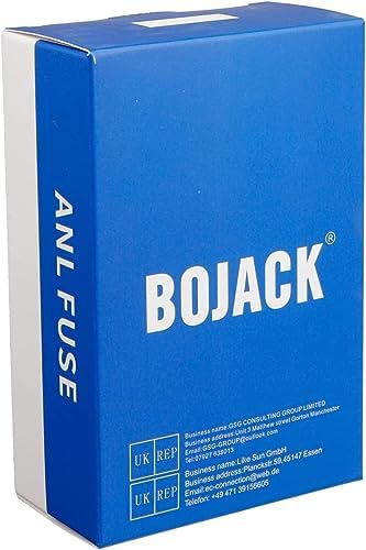 BOJACK 0/2/4 Gauge ANL Fuse Holder and 50 Amp Fuses for 0-4 Gauge Automotive Fuse Block (Pack of 2)