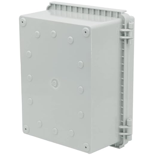 Zulkit Junction Box ABS Plastic Dustproof Waterproof IP67 Electrical Boxes Hinged Shell Outdoor Universal Project Enclosure Grey, Stainless Steel Buckles 8.7 x 6.7 x 4.3 Inch