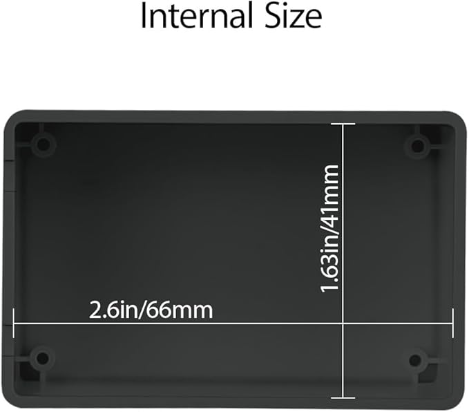LeMotech Project Box 10 Pieces ABS Plastic Electrical Project Case Small Junction Box for Electronics Black 2.74 x 1.77 x 1.15 inch (70 x 45 x 29 mm)