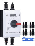DIHOOL Solar Disconnect Switch 32 Amp DC1200V Isolator with IP66 Waterproof Enclosure for Solar Panels,Batteries,RVs and Boats