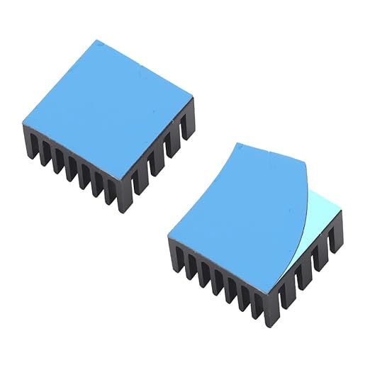 10PCS Black Aluminum Heat Sink with Thermal Conductive Adhesive Tape, 20×20×10mm Heatsink Cooler for Cooling VRM GPU Stepper Driver 3D Printer Stepper Motor Raspberry Pi
