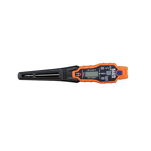 Klein Tools ET10 Magnetic Digital Pocket Thermometer, HVAC Instant Read Thermometer with Backlit Display, Wide Measurement Range, Fahrenheit and Celsius