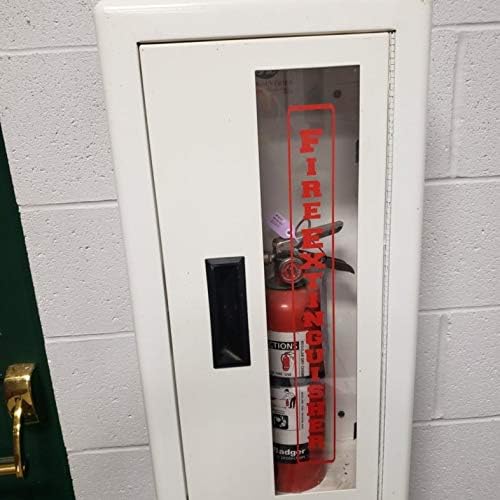 Fire Extinguisher Cabinet RED Vertical decal 2" x 19" Fire Code bulk pack of 10