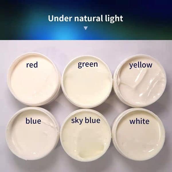 MizoArt SIX Color Invisible UV Paint Set For Indoor/Outdoor Use or Invisible UV Black light Paint Set 0.7oz/pot