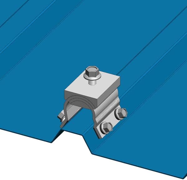 4 MageBracket RL R-Panel Trapezoidal Metal Roof Mounting Racking Rib Brackets Clamps for Solar Panel Module Installation