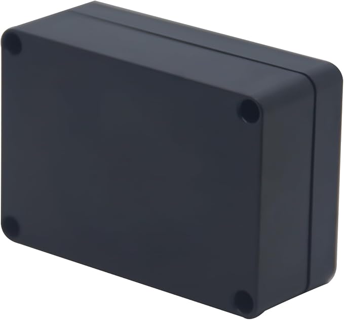 Project Box ABS Black Electrical Boxes IP65 Outdoor Waterproof Box Electronic Junction Box Power Enclosure with Cable Glands for DIY Project 3.3x2.3x1.3inch(83 x 58 x 33 mm)