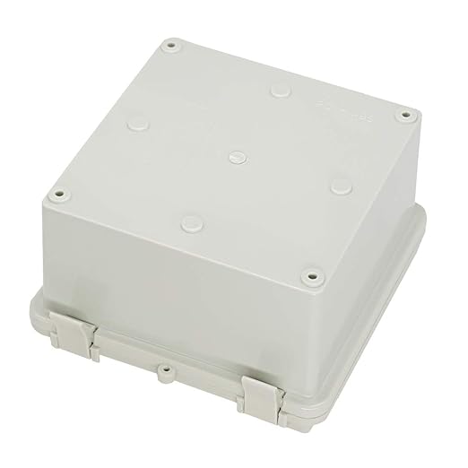 Zulkit 2pcs Junction Box ABS Plastic Dustproof Waterproof IP65 Electrical Boxes Hinged Shell Outdoor Universal Project Enclosure with 2 Cable Glands 5.9 x 5.9 x 3.5 inch (150x150x90 mm)
