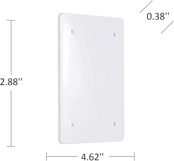 BELL PBC100WH Weatherproof Device Receptacle Blank Cover, Polycarbonate (PC), 1-Gang, White