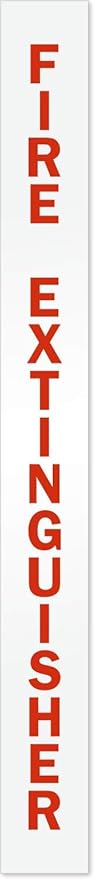 SmartSign “Fire Extinguisher” Window Decal | 2" x 20" Die-Cut Vinyl with Back Adhesive, Made in USA