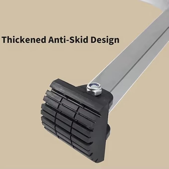 Ladder Stabilizer, Roof Ladder Standoff, Heavy Duty Ladder Stabilizer Accessory with Non-marring Rubber End Caps (Silver)