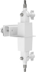 Holicfun 2-in-1 Gutter Mount for Ring, Arlo, and Cameras & Solar Panels with 1/4"-20 Screw Hole - White
