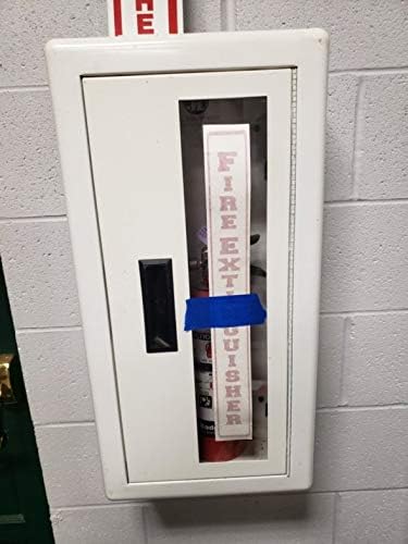 Fire Extinguisher Cabinet RED Vertical decal 2" x 19" Fire Code bulk pack of 10