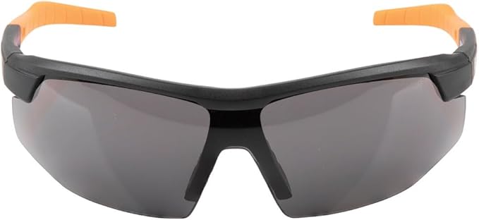 KLEIN TOOLS 60160 Safety Glasses, PPE Protective Eyewear with Semi Frame, Scratch Resistant and Anti-Fog, Gray Lens