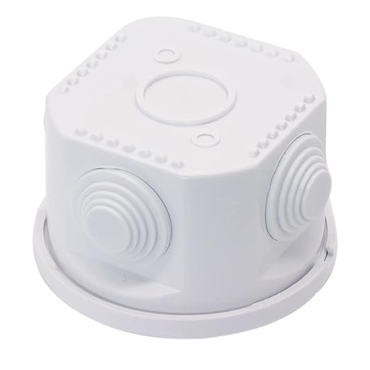 Zulkit Junction Box ABS Plastic Dustproof Waterproof IP55 Universal Electrical Boxes Project Enclosure White D3.1 x H2
