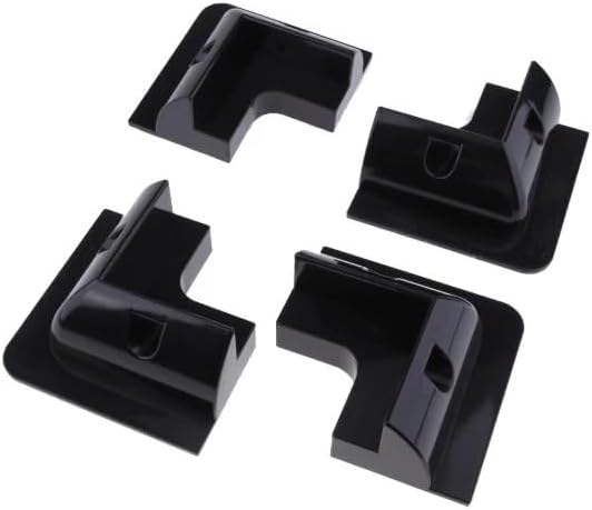 Spartan Power ABS Drill Free Solar Panel Mount 4 Piece (Black) Great for RV's, Vans, Trailers, Buses, Skoolies, Boats