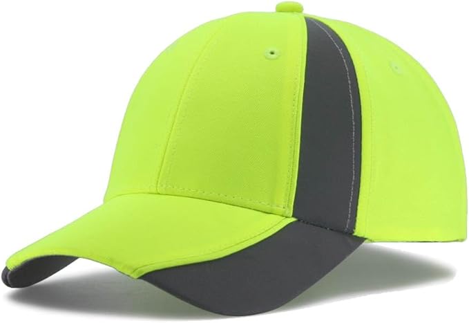 The Vintage Year Reflective High Visibility Piping Neon Polyester Twill Low Profile Structured Baseball Cap