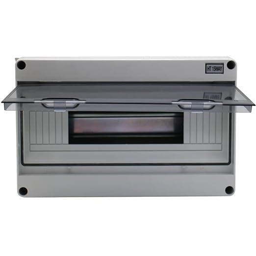 IP65 ABS Waterproof Circuit Breaker Distribution Box Din,ABS 3 Phase Power Supply Plastic Distribution Boxes Electrical for Circuit Breaker 15 Way