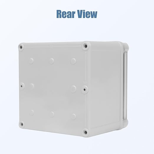 LeMotech Junction Box IP67 Waterproof Dustproof Electrical Box Project Box DIY Enclosure Gray with Transparent Clear Cover, External Size 4.9x4.9x3.9in (125x125x100mm)