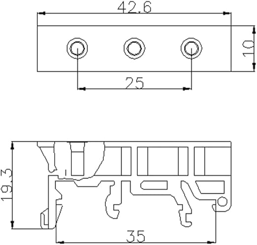20 Sets C45 PCB DIN Rail Mounting Adapter 35mm 15mm Circuit Board Mounting Bracket Holder Carrier Clip