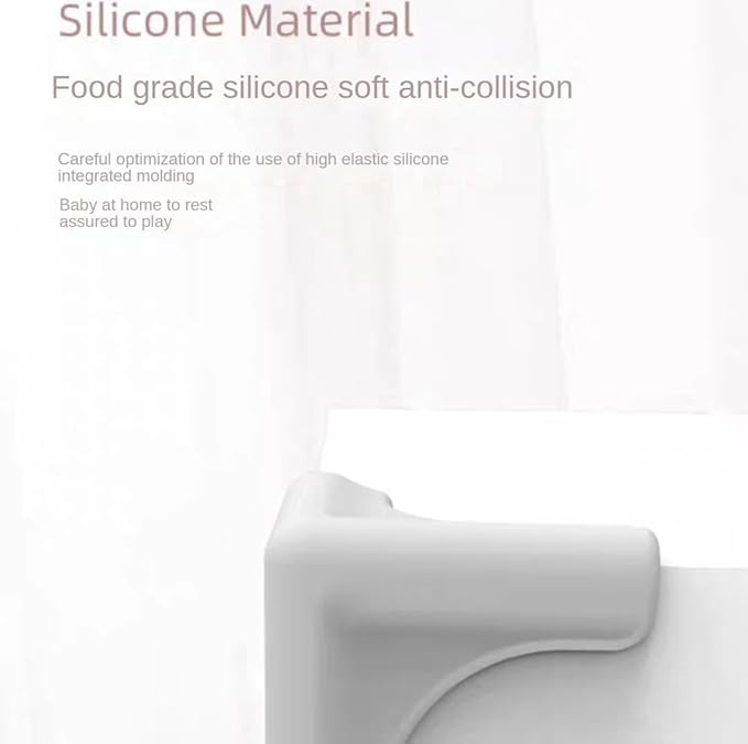 Corner Protectors for Safety Child Kids,Silicone Anti-Collision Corner Protector,Corner Guard Protector 4-Piece Set,Edge Protecto Suitable for Range Hood;Kitchen;Furniture;Table;Walls.HAILANA (Gray)