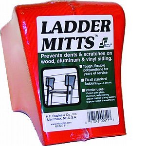 Staples Ladder Mitts for The Tops of Wood and Aluminum Extension Ladders
