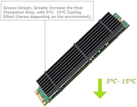 2 Pack M.2 NVMe Aluminum Heatsinks Cooler with Nano Silicone Thermal Pad