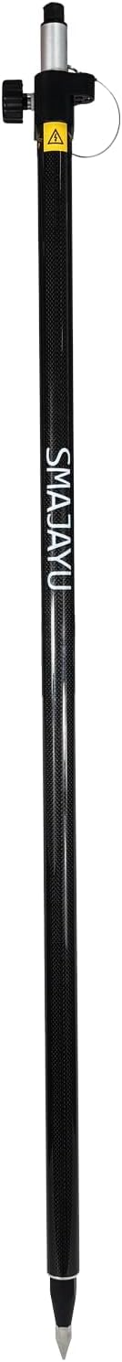 2.2M Carbon Fiber and Aluminum GPS Pole with Carry Bag, Telescopic Range Pole of Level Bubble, Rover Rod RTK GNSS Surveying Tool, Portable Prism for Surveying & Engineering, Meter and Feet, Universal Standard