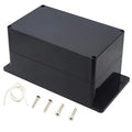 Zulkit Junction Box ABS Plastic Dustproof Waterproof IP65 Universal Electrical Boxes Project Enclosure with Fixed Ear Black 7.87 x 4.72 x 4.45 Inch (200 x 120 x 113 mm)(Pack of 1)