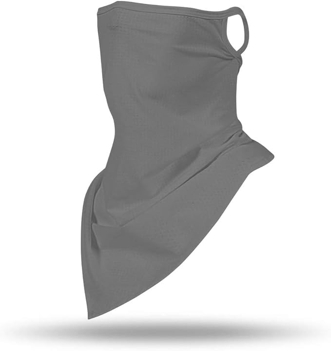YAYOUREL Neck Gaiter Face Mask Bandanas for Men Women UV Face Scarf Cover Ear Loop Hole Facemask for Fishing Running Cycling