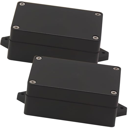 Zulkit Junction Box ABS Plastic Dustproof Waterproof IP65 Universal Electrical Boxes Project Enclosure with Fixed Ear Black 3.94 x 2.68 x 1.57 Inch (100 x 68 x 40 mm) (Pack of 2)