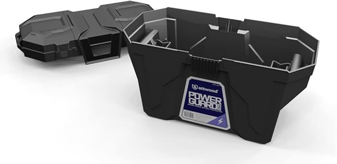 attwood 9070-7 PowerGuard Pro – Marine Grade Weather Resistant Battery Box Designed for Marine, RV, Camping, Solar and More – Group 24/27 Series Batteries, Black