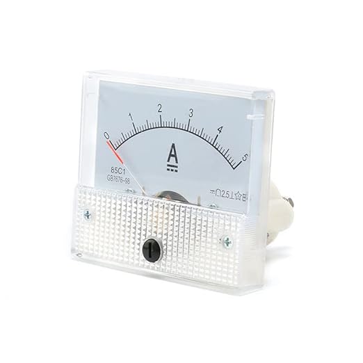 85C1 DC Pointer Ammeter Analog Current Voltmeter Measuring Panel 65 * 56MM 0-5A Ammeter Analog Panel Meter DC 85C1 5A