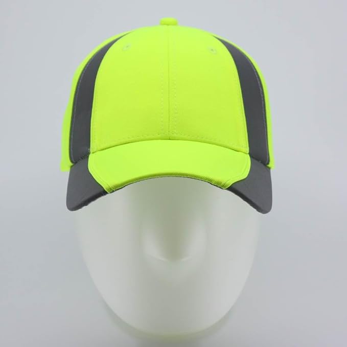 The Vintage Year Reflective High Visibility Piping Neon Polyester Twill Low Profile Structured Baseball Cap