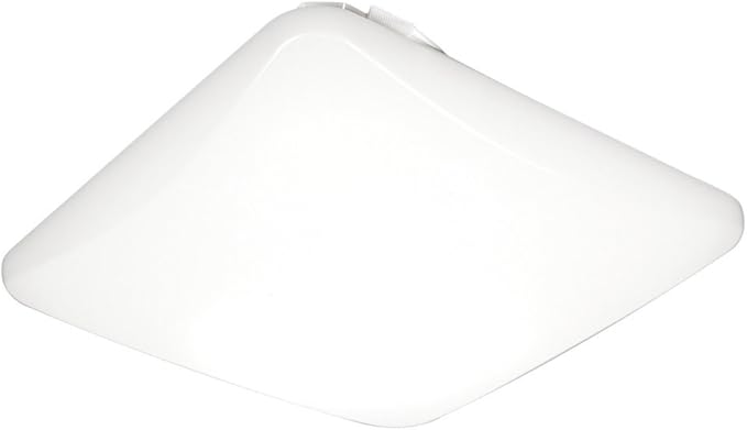 Lithonia Lighting 20 Inch Flush Mount LED Ceiling Light, Square Flush Mount Ceiling Light, Dimmable, 120 Volts, 44 Watts, Damp Listed, 4000 Lumens, White (FMLSDL 20 35840 M4)